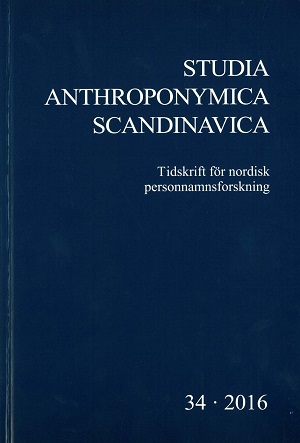 Studia Anthroponymica Scandinavica 2016