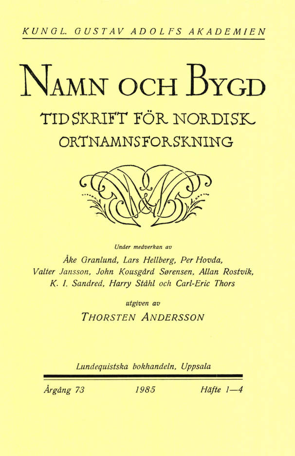 Namn och bygd 1985