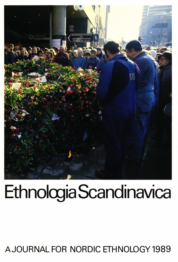 Ethnologia Scandinavica 1989