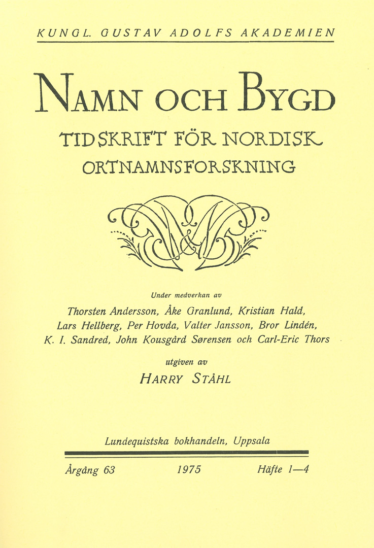 Namn och bygd 1975