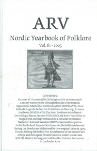 Arv - Nordic Yearbook of Folklore Vol. 61 - 2005