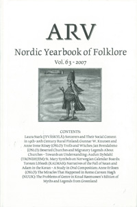 Arv - Nordic Yearbook of Folklore Vol. 63 - 2007