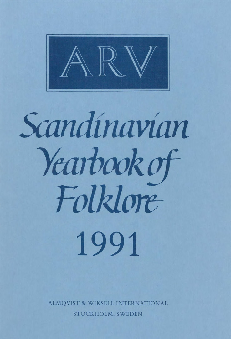 Arv - Nordic Yearbook of Folklore Vol. 47 - 1991