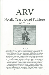 Arv - Nordic Yearbook of Folklore Vol. 66 - 2010