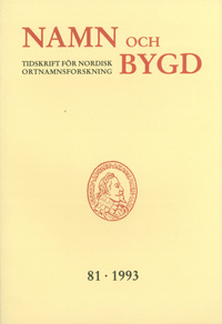 Namn och bygd 1993