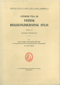 Studier till en svensk dialektgeografisk atlas 1.