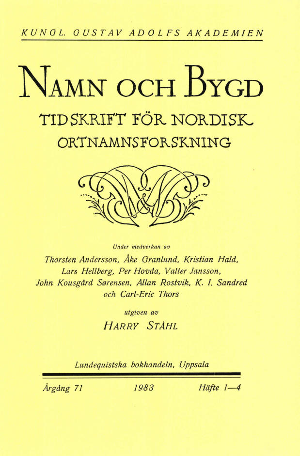 Namn och bygd 1983