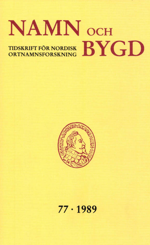 Namn och bygd 1989