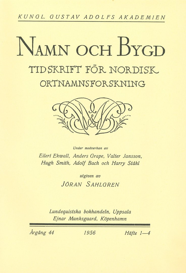 Namn och bygd 1956