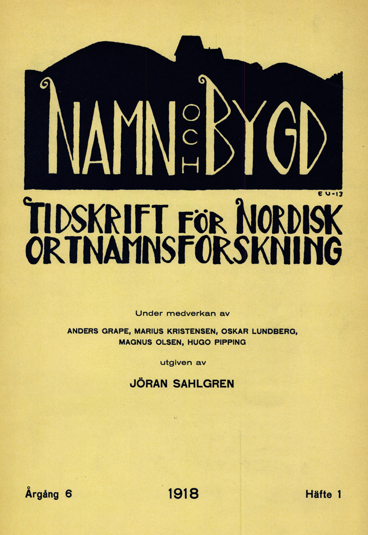 Namn och bygd 1918 häfte 1