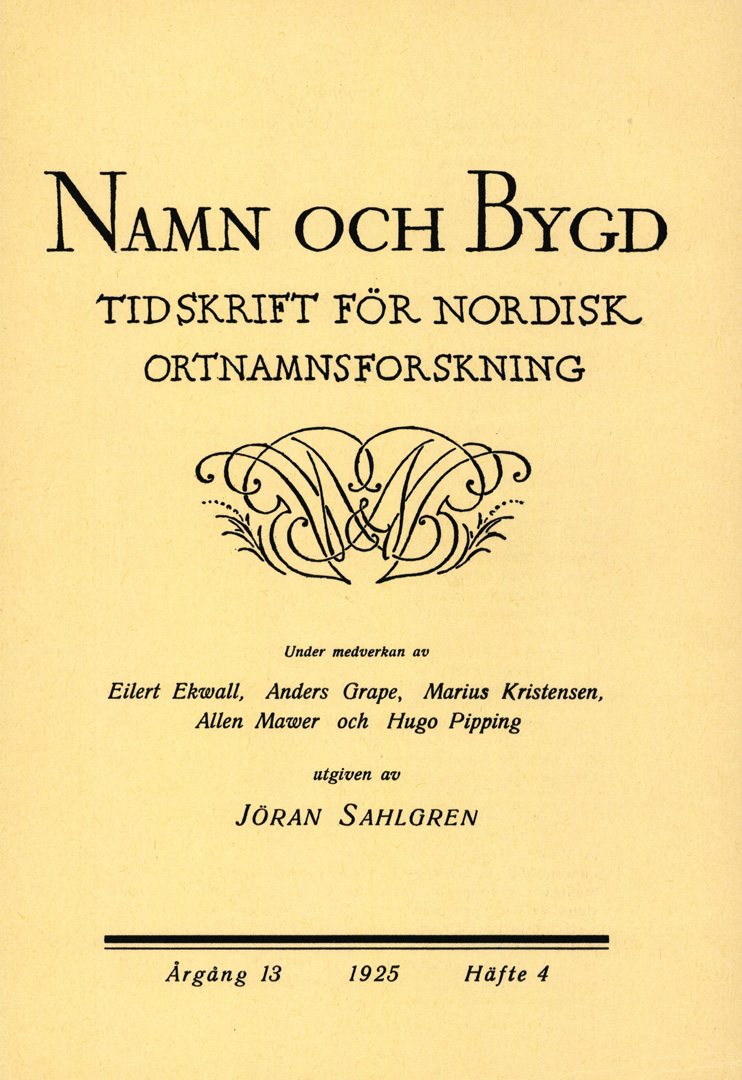Namn och bygd 1925 häfte 4