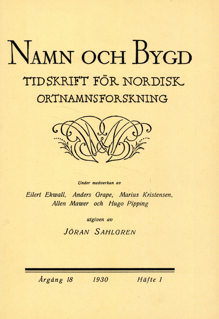 Namn och bygd 1930 häfte 1