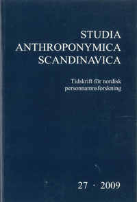 Studia Anthroponymica Scandinavica 2009