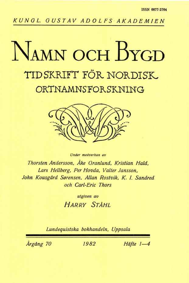 Namn och bygd 1982