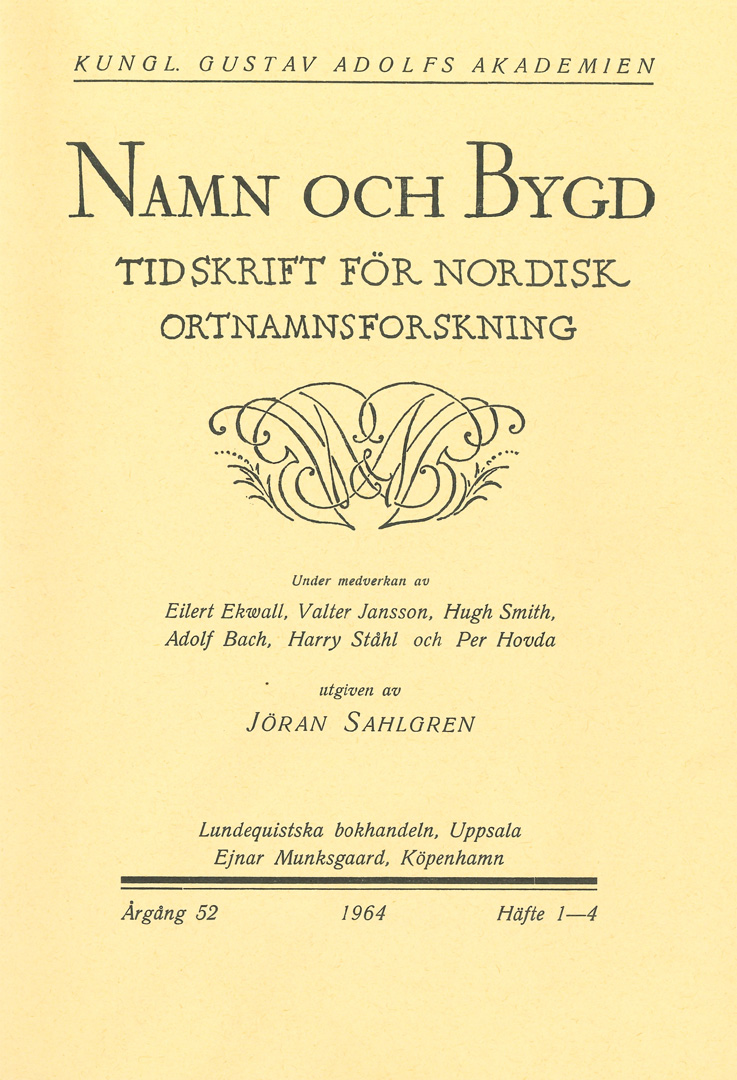 Namn och bygd 1964