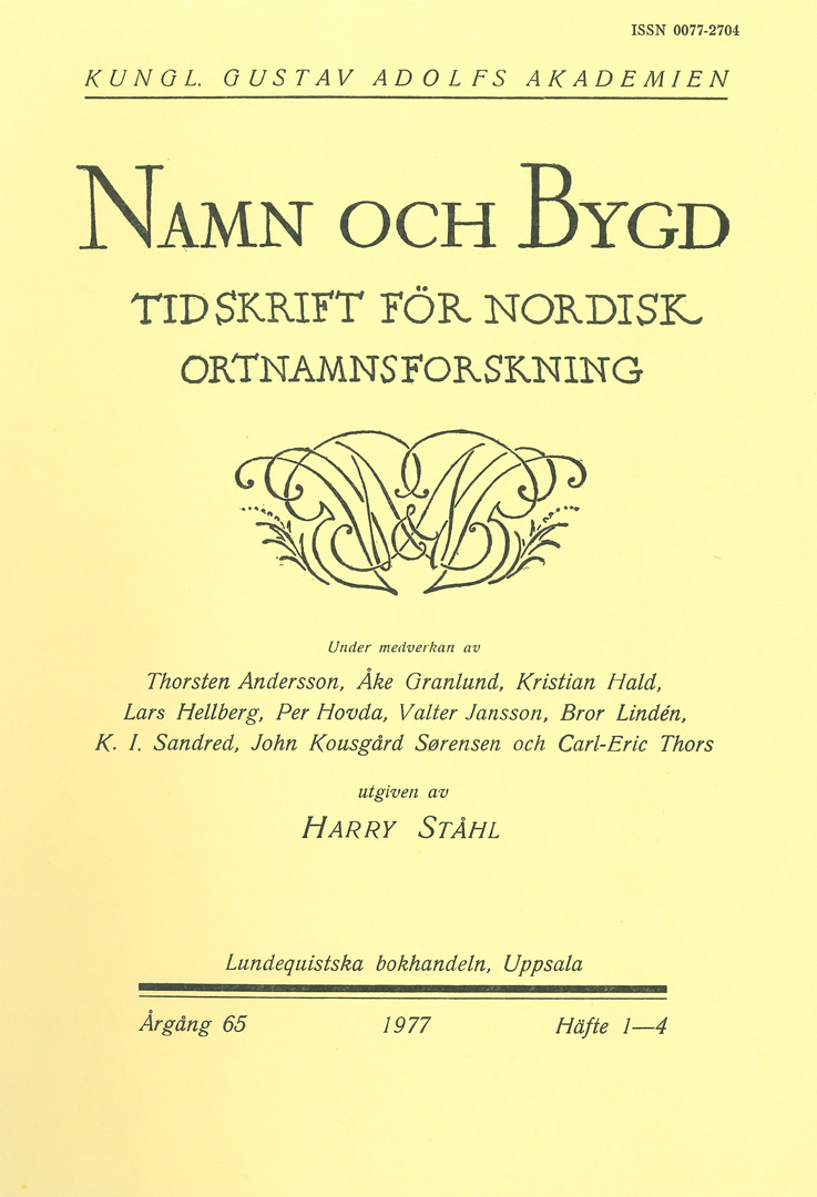 Namn och bygd 1977