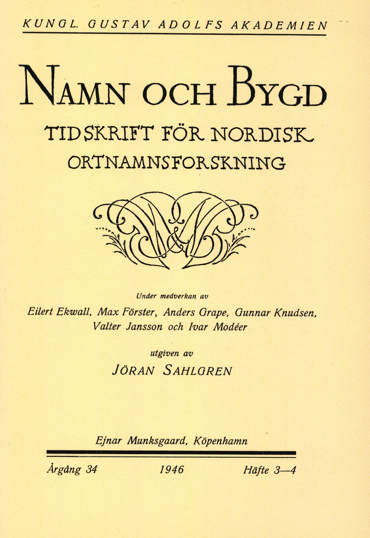 Namn och bygd 1946, häfte 3–4