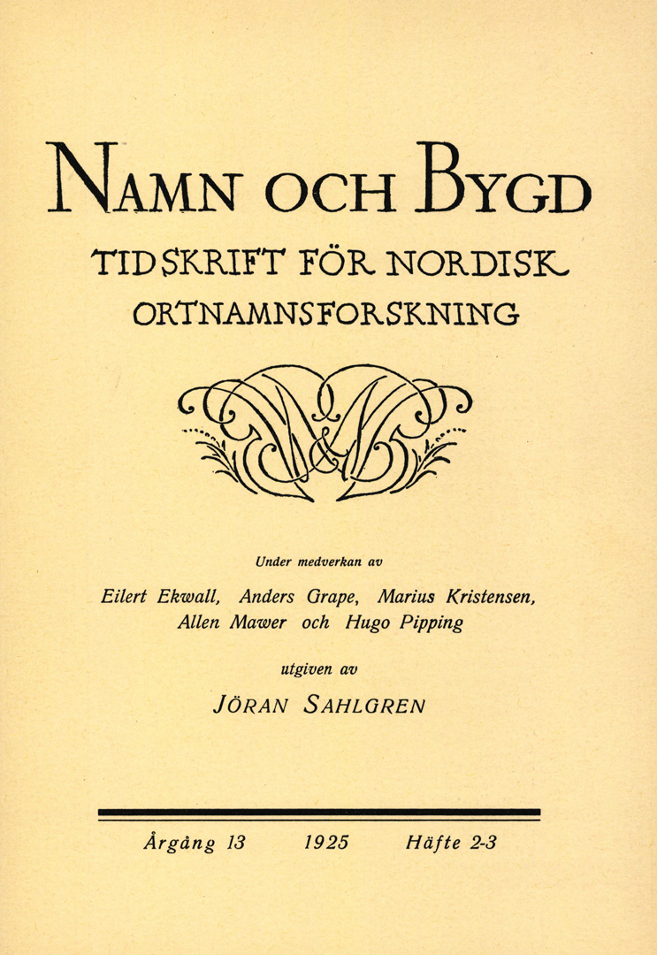Namn och bygd 1925 häfte 2-3
