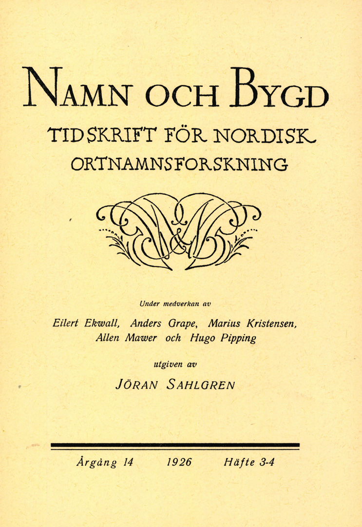 Namn och bygd 1926 häfte 3-4