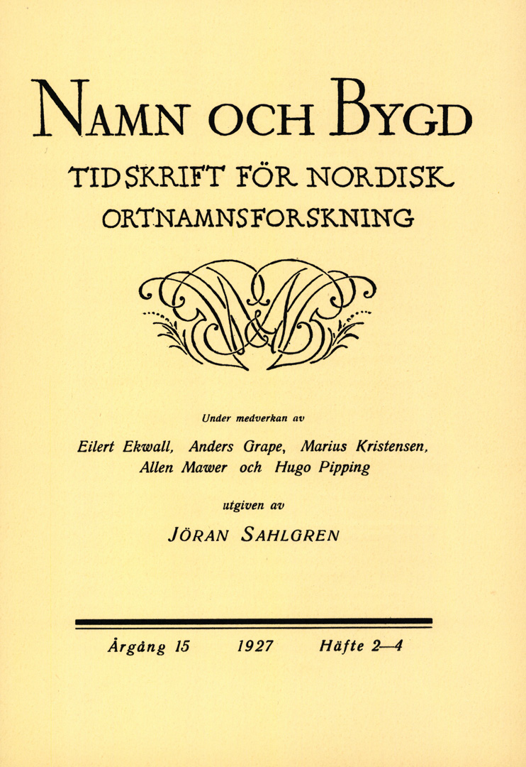 Namn och bygd 1927 häfte 2-4