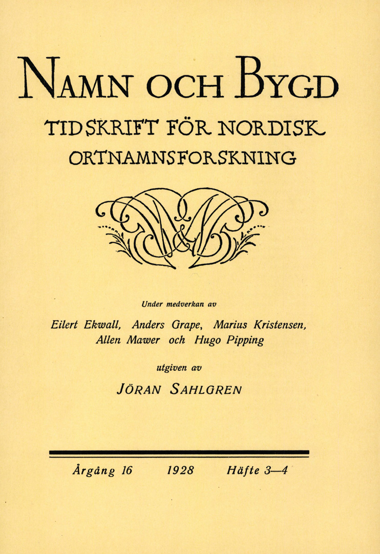 Namn och bygd 1928 häfte 3-4