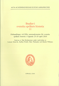 Studier i svenska språkets historia 11