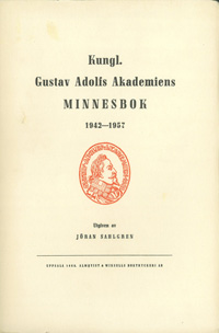 Kungl. Gustav Adolfs Akademiens minnesbok 1942-1957