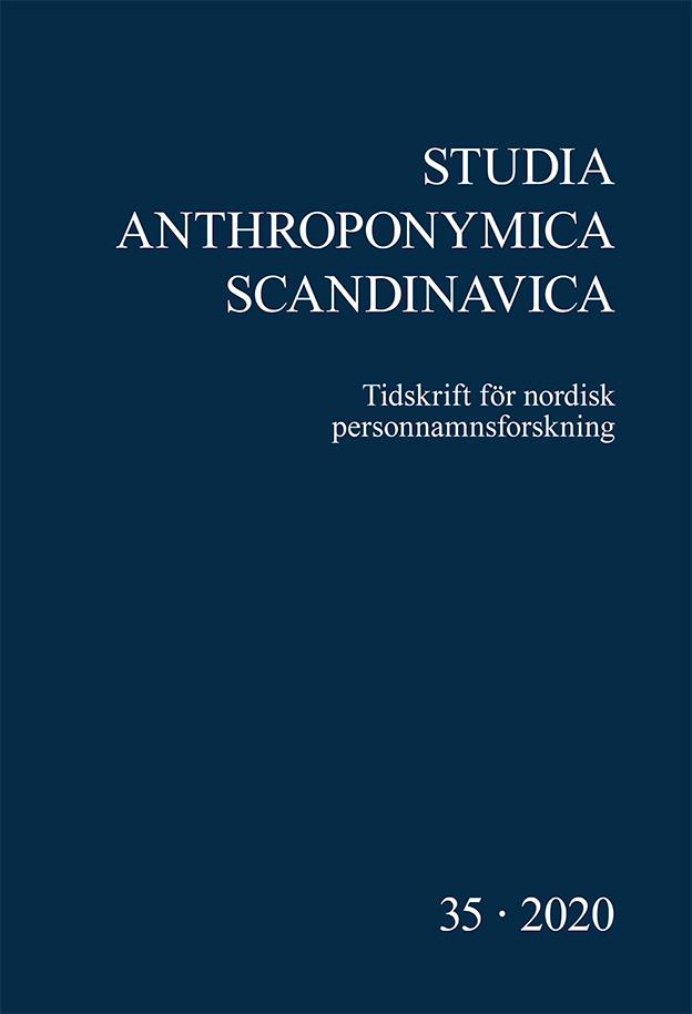 Studia Anthroponymica Scandinavica 2020