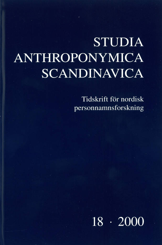 Studia Anthroponymica Scandinavica 2000