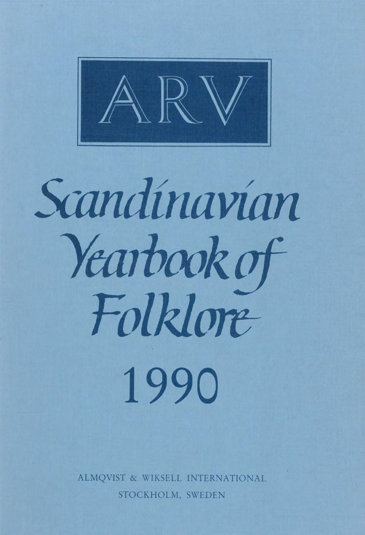 Arv - Nordic Yearbook of Folklore Vol. 46 - 1990