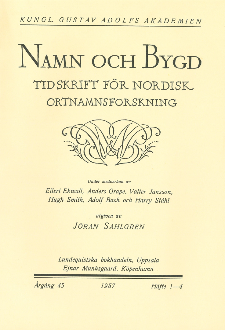 Namn och bygd 1957