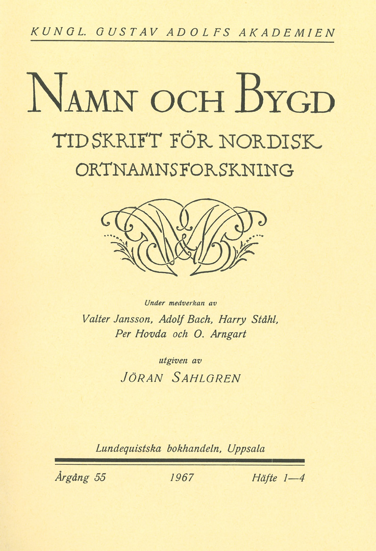 Namn och bygd 1967