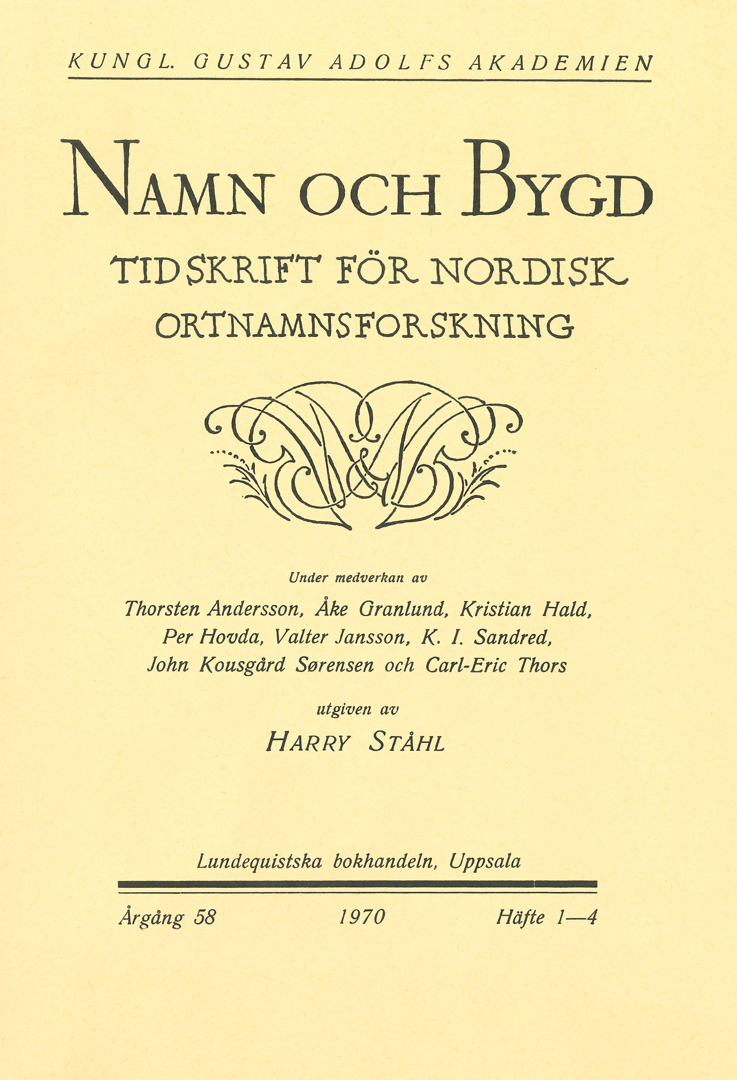 Namn och bygd 1970