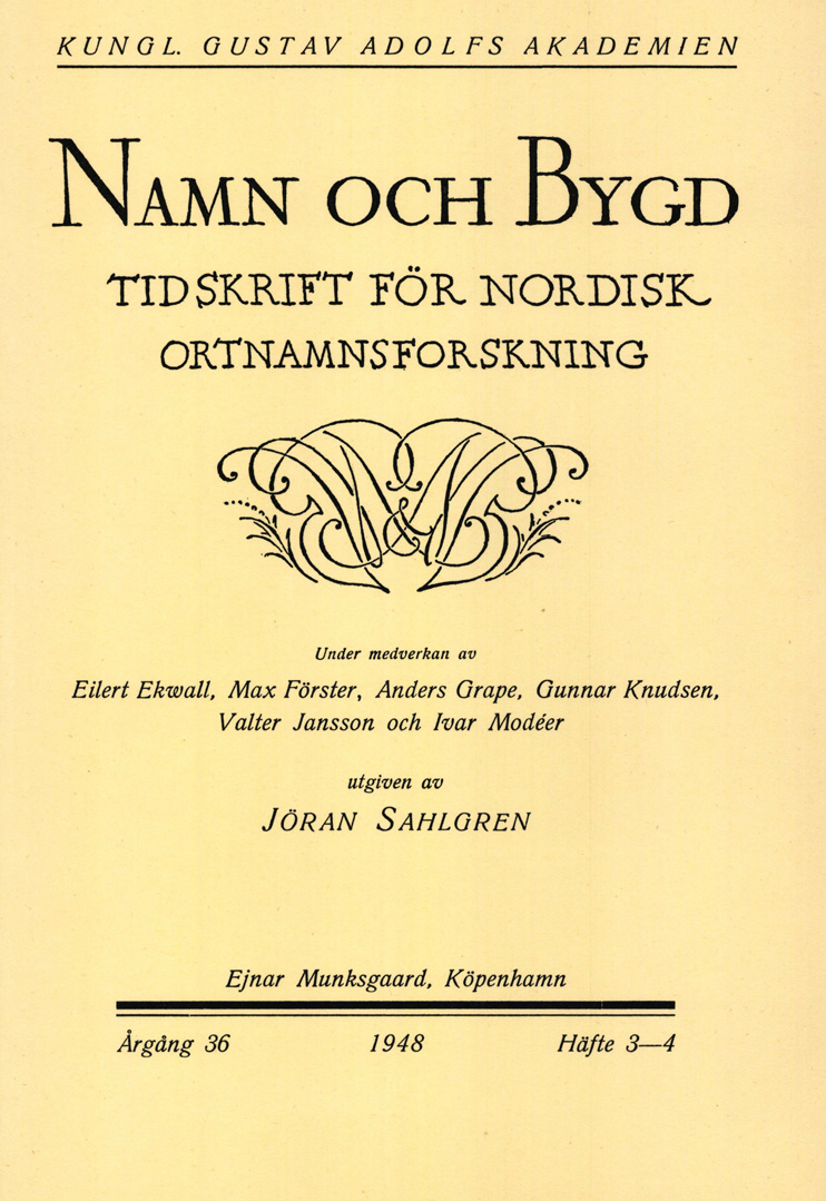 Namn och bygd 1948, häfte 3–4