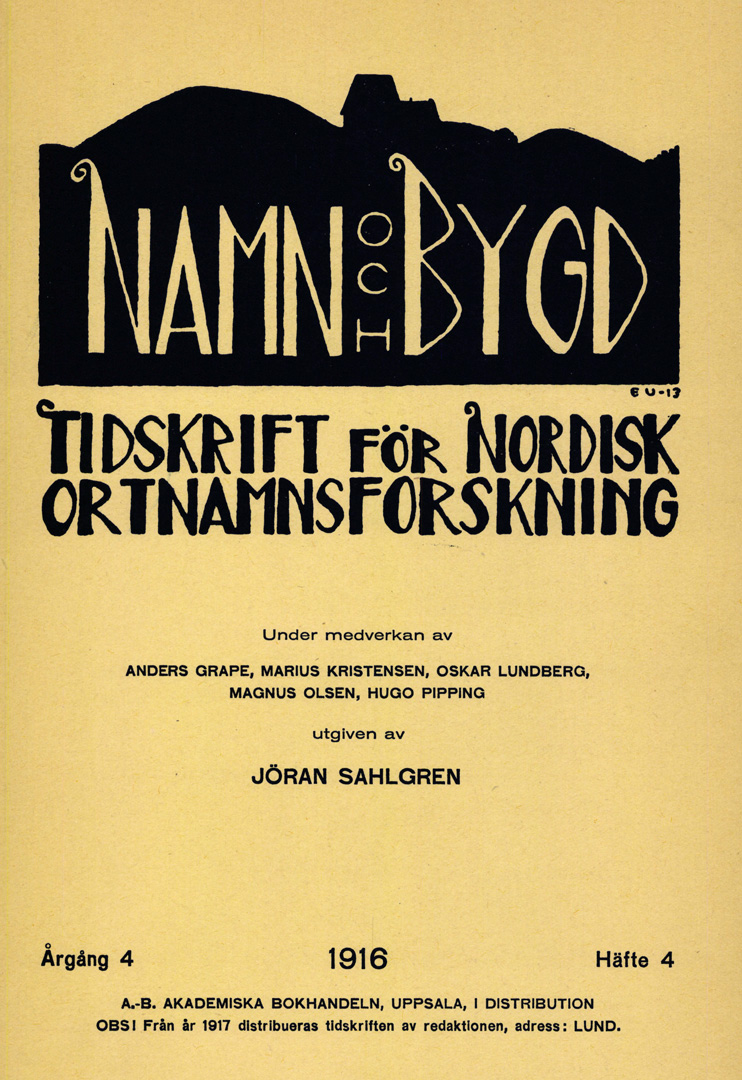 Namn och bygd 1916 häfte 4