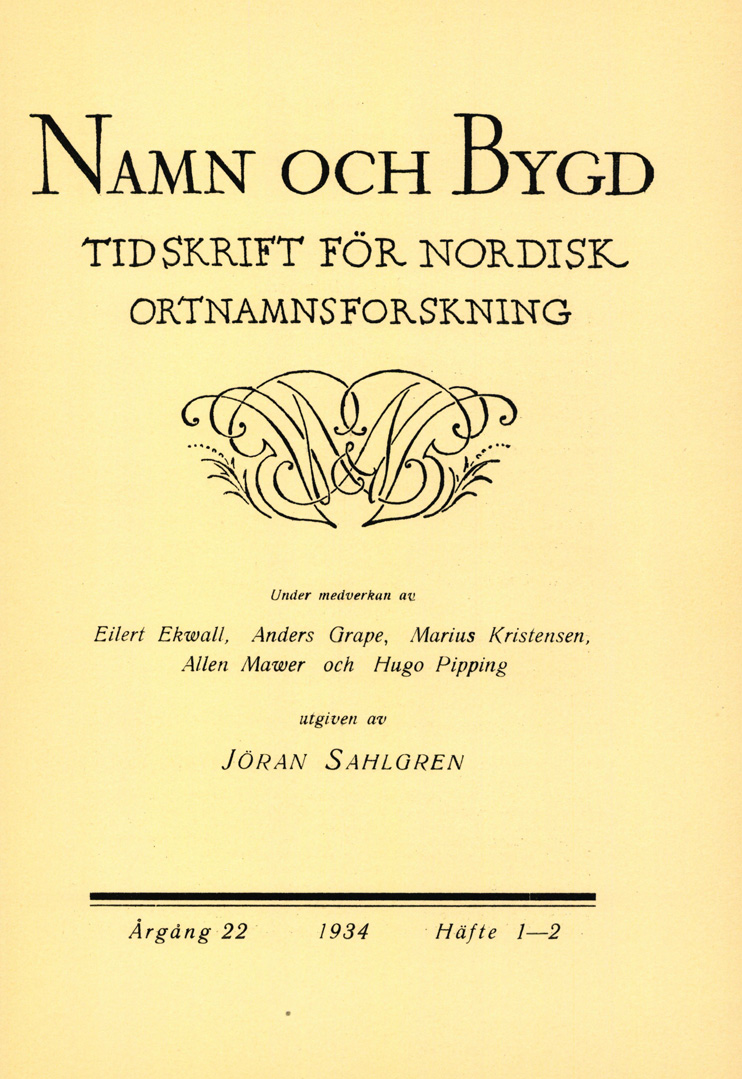 Namn och bygd 1934, häfte 1–2