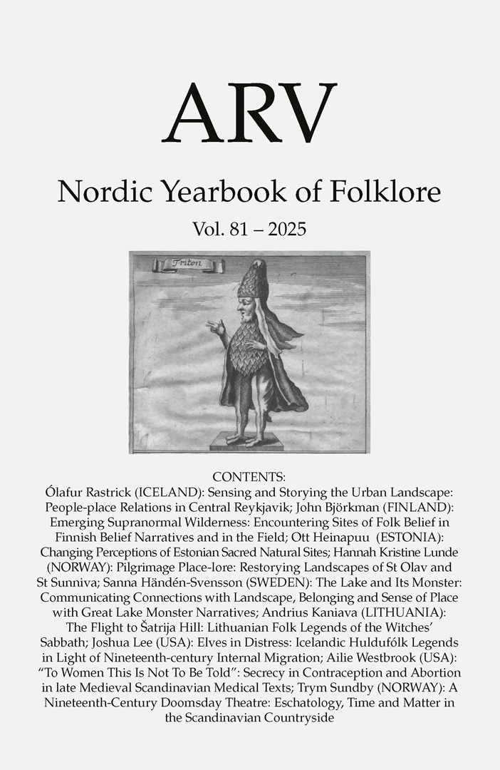 Arv - Nordic Yearbook of Folklore Vol. 81 – 2025
